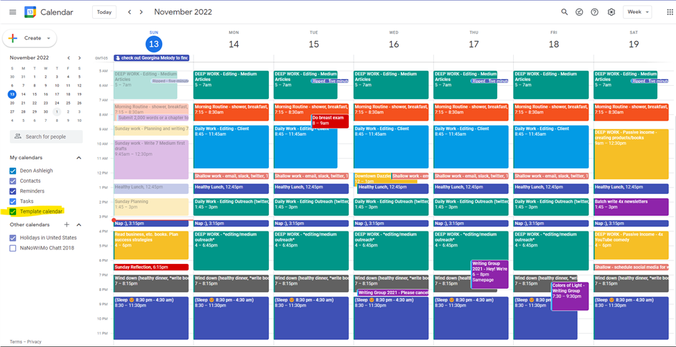 How To create events for your working hours in Google Calendar, follow these steps